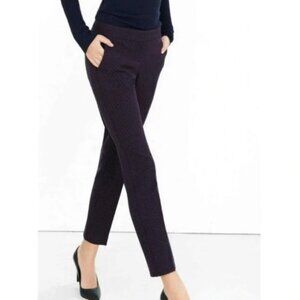 Express Columnist navy/plum diamond pattern pants, Size 4R